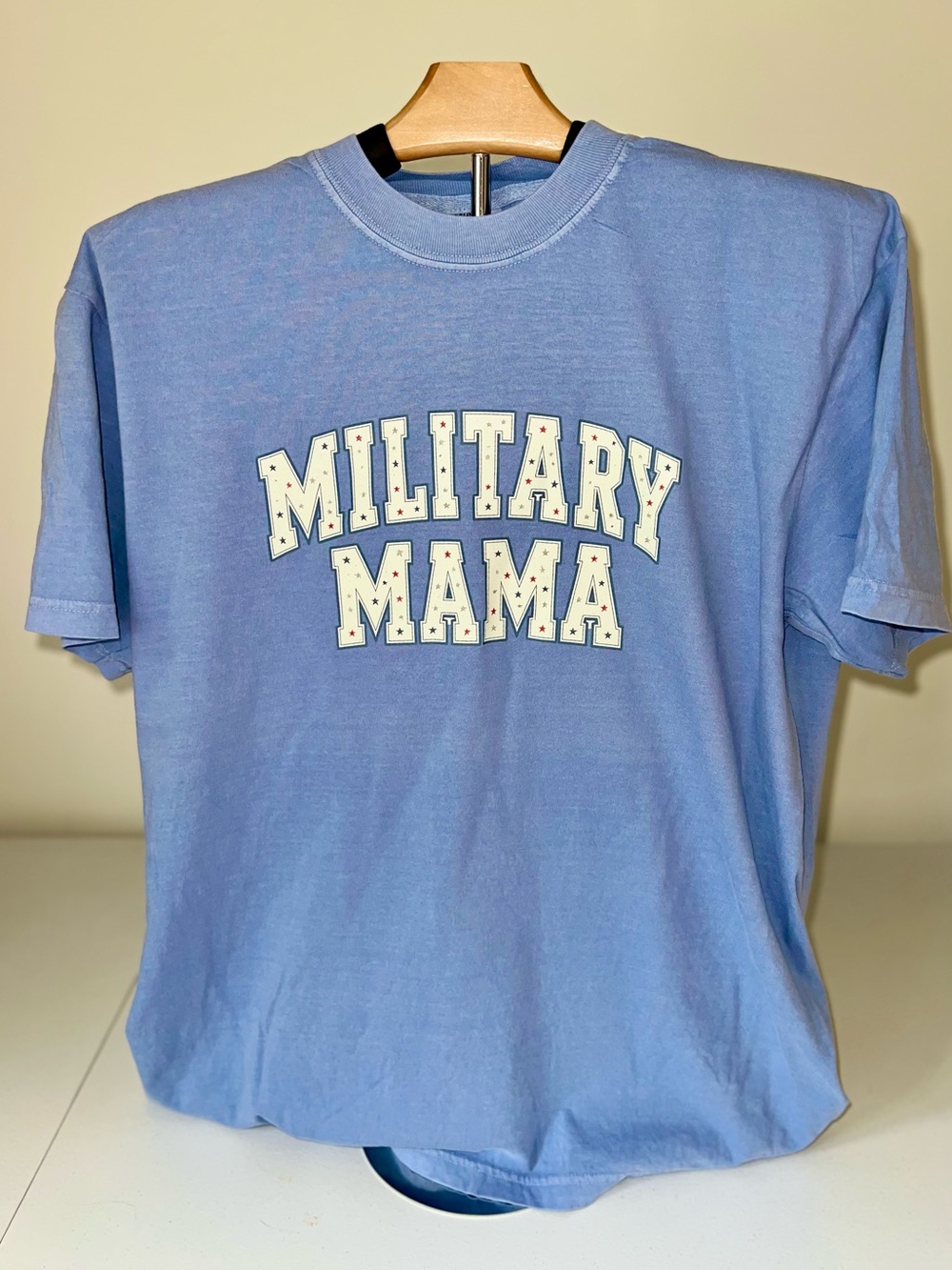 Military Mama graphic tee - Comfort Colors washed denim